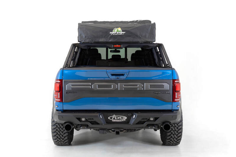 Ford F-150 Chase Rack - Addictive Desert Designs - ADD-Lander Overland Rack - Hammer Black - `15-`27